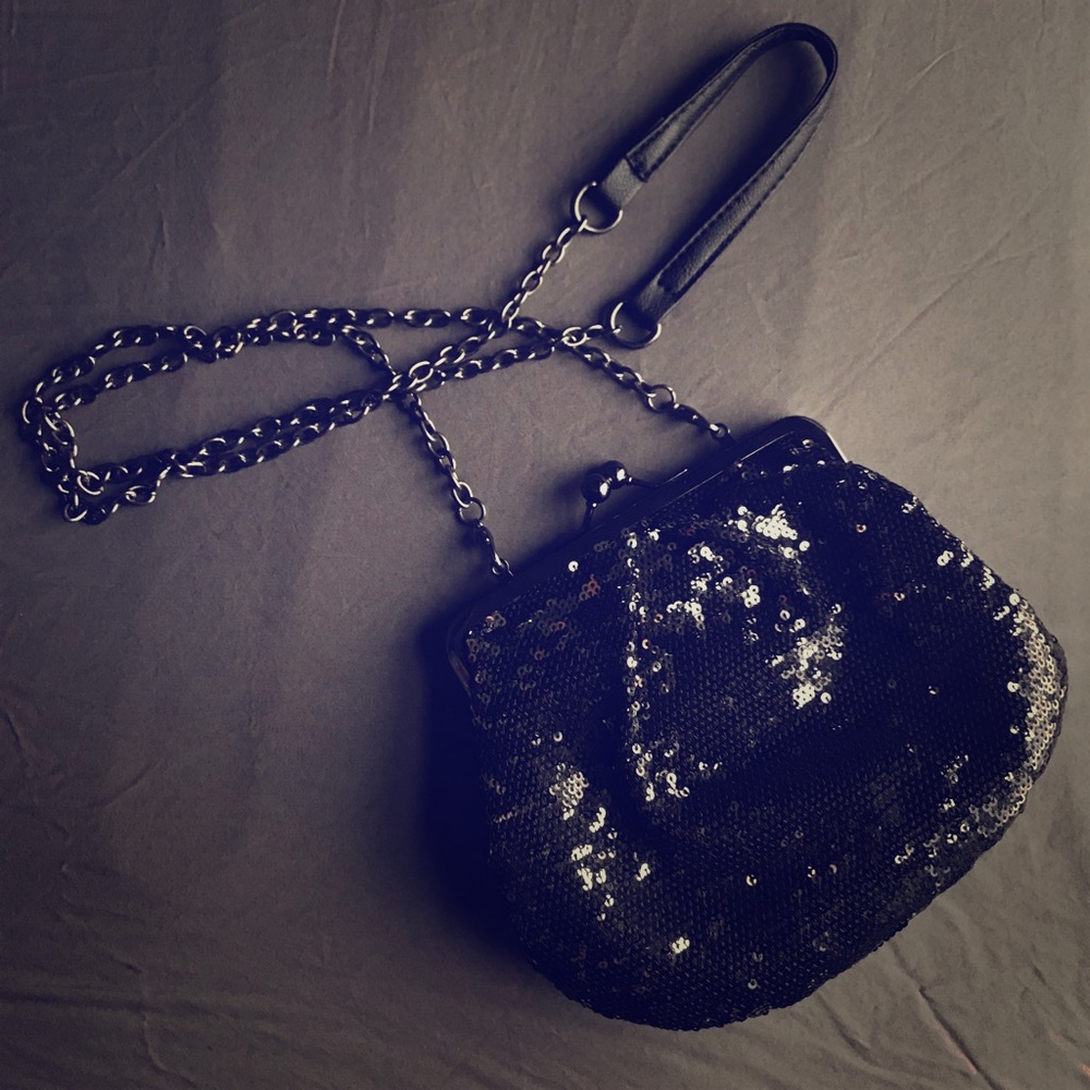 APT.9 Mini Black/Silver Purse Crossbody/Clutch